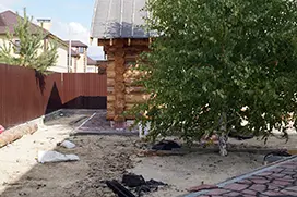 Озеленение территории, до