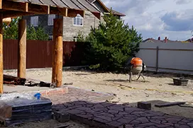 Озеленение территории, до