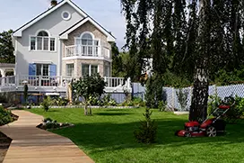 Укладка рулонного газона, после